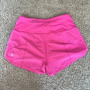 Lululemon Pink Speed Up High-Rise Lined Short 2.5"